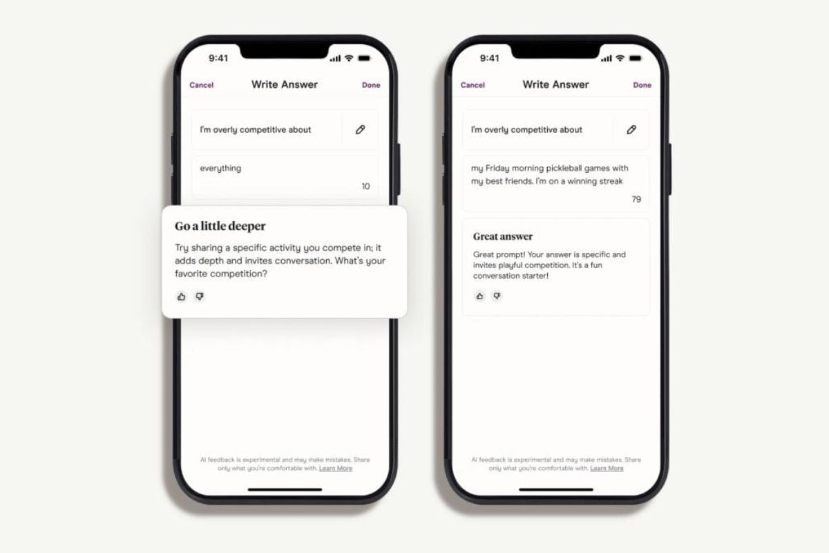 hinge ai prompt feedback Hinge AI Prompt Feedback